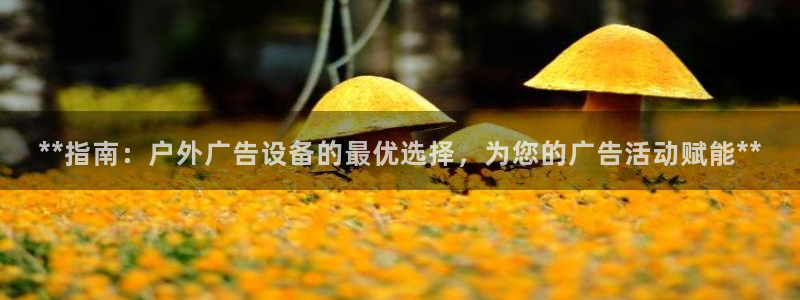 杏宇平台代理怎么赚钱快：**指南：户外广告设备的最优选择，为您的广告活动赋能**