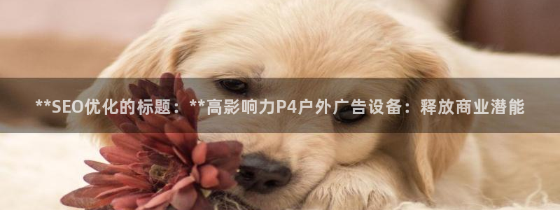 杏宇平台好吗：**SEO优化的标题：**高影响力P4户外广告设备：释放商业潜能
