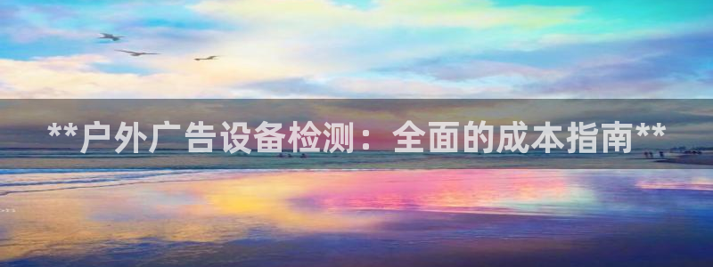 杏宇平台客服：**户外广告设备检测：全面的成本指南**