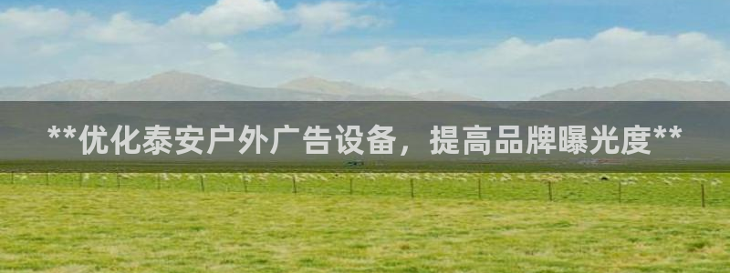 杏宇平台代理怎么样可靠吗：**优化泰安户外广告设备，提高品牌曝光度**