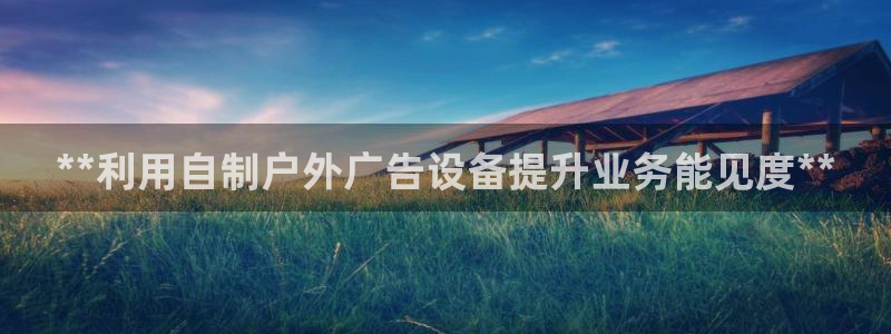 杏宇官方平台官网入口：**利用自制户外广告设备提升业务能见度**