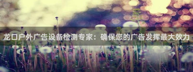 杏宇平台客服：龙口户外广告设备检测专家：确保您的广告发挥最大效力