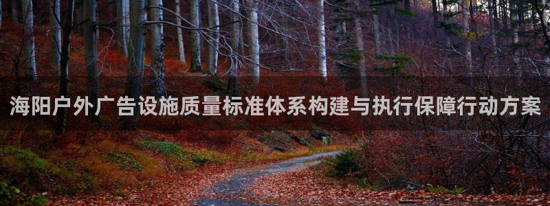 杏宇平台代理怎么赚钱的：海阳户外广告设施质量标准体系构建与执行保障行动方案