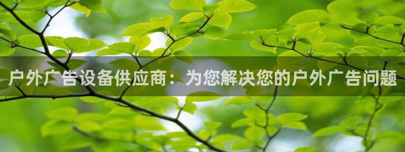 杏宇平台代理怎么样可靠吗：户外广告设备供应商：为您解决您的户外广告问题