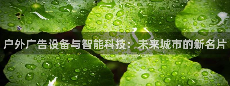 杏宇平台代理多少钱一个月：户外广告设备与智能科技：未来城市的新名片