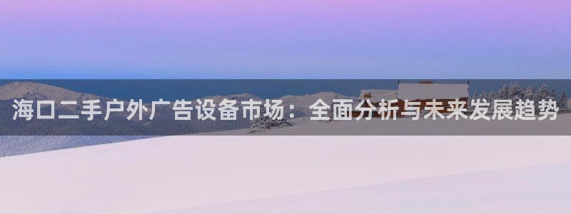 杏宇平台代理：海口二手户外广告设备市场：全面分析与未来发展趋势