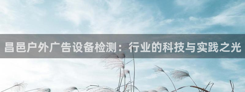 杏宇平台代理多少钱一个：昌邑户外广告设备检测：行业的科技与实践之光