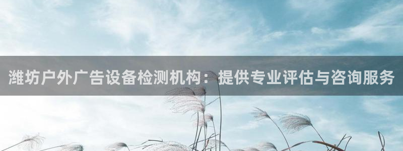 杏宇平台代理：潍坊户外广告设备检测机构：提供专业评估与咨询服务