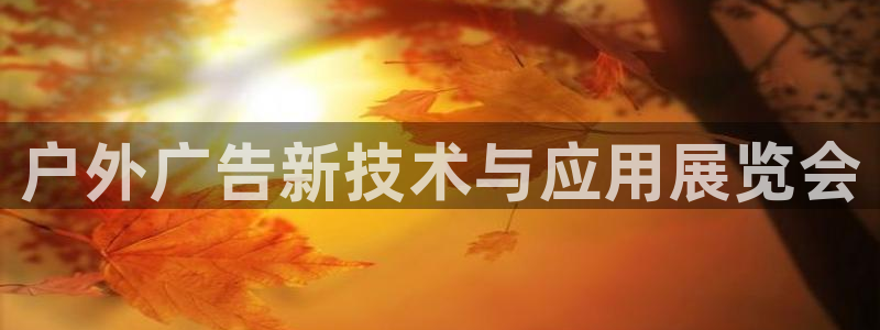 杏宇平台登陆：户外广告新技术与应用展览会